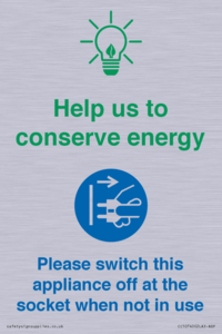Help us to conserve energy - Unplug the kettle when finished